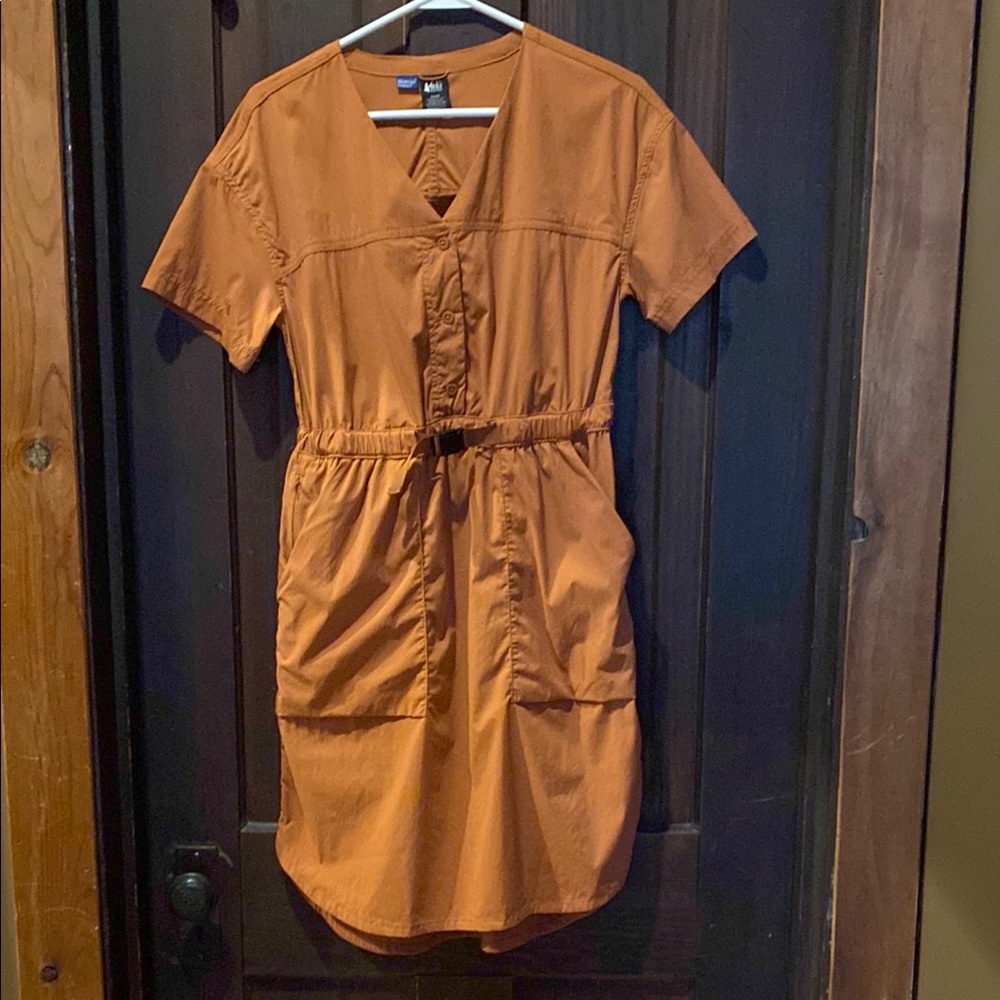 REI Women's Burnt Orange Hiking Midi Dress